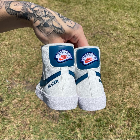 NIKE BLAZER MID CREAM BLUE - Picture 3 of 3